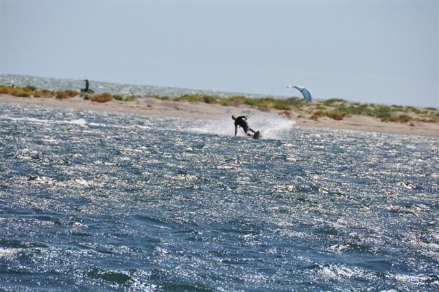 Kite Surfing in the lagoon at Rockingham