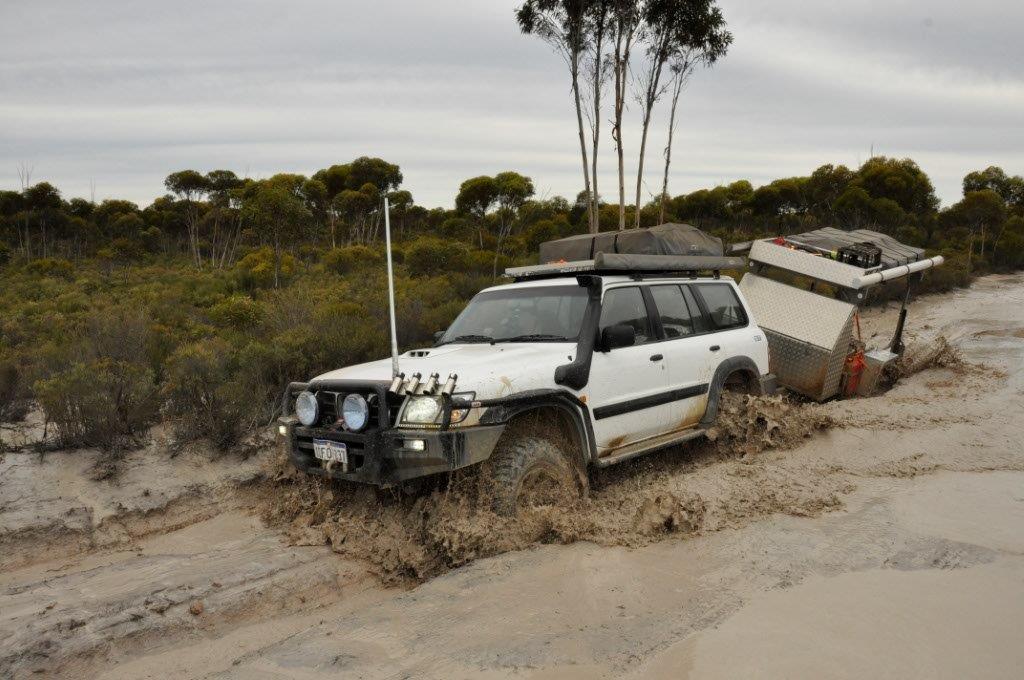 Motorbike Trailer in Mud