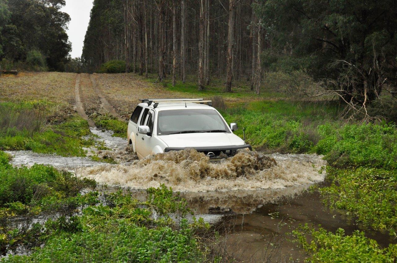 Water Crossing Near the Blackwood River in a Navara