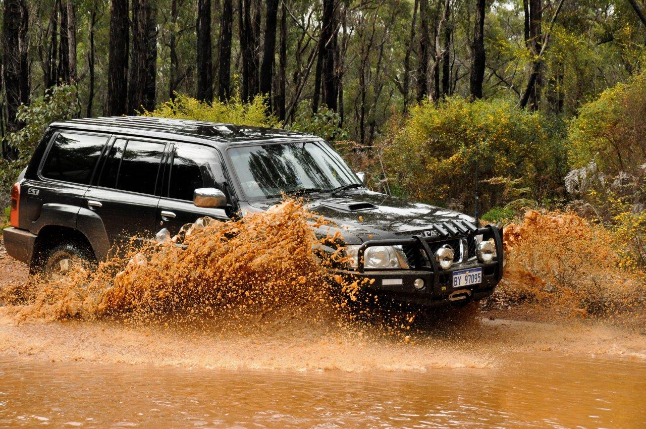 ZD30 Patrol Water Crossing at Dwellingup