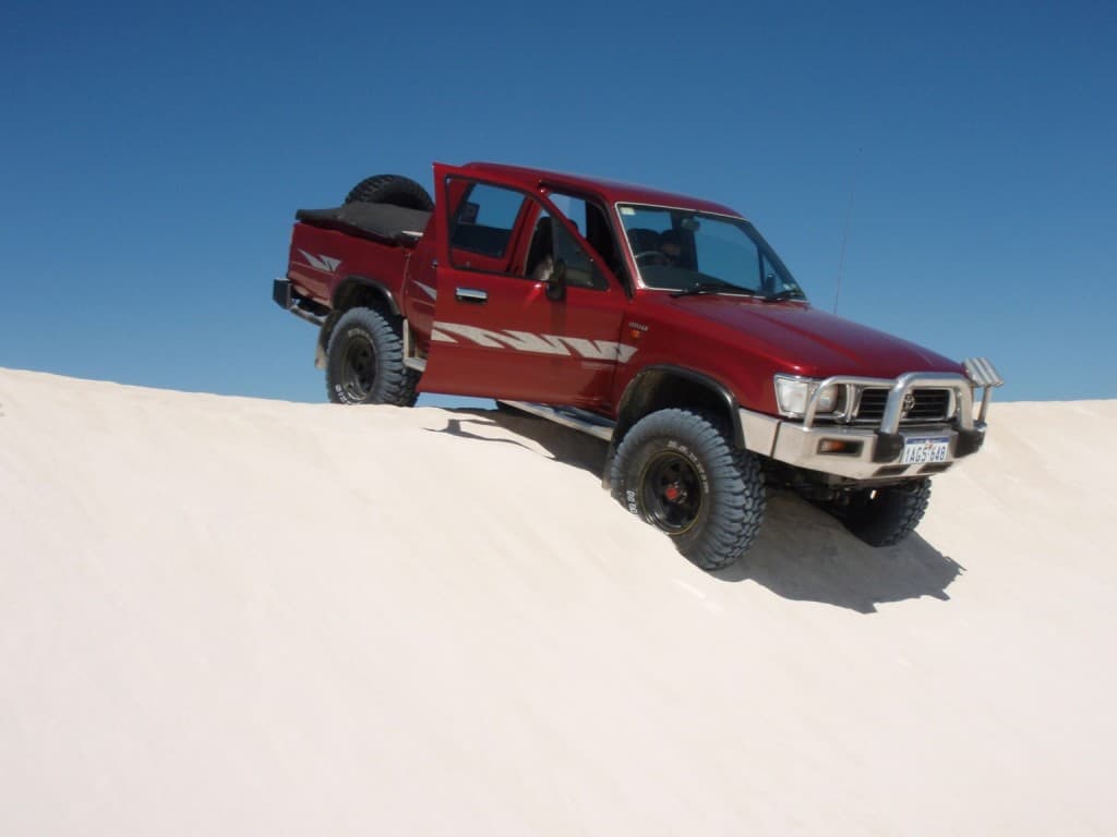 Playing at Lancelin in My hilux Fun at Lancelin Dunes