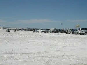 A public holiday on the beach near Wedge Island Wedge Island beach on a busy day