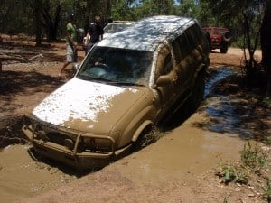 Mud run at Brunswick Junction A huge mud puddle