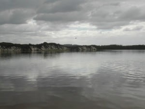 Doubtful weather at Peaceful Bay The inlet again