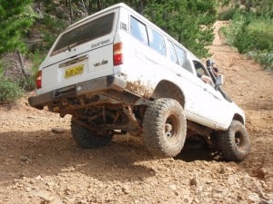 Good recovery points on your 4x4 are vital! Situations like this require good recovery points