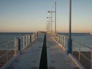 Palm Beach Jetty is set up for the elderly Nice smooth concrete