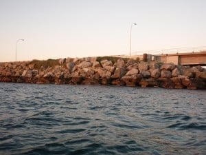 The groin leading out to Garden Island The groin leading out to Garden Island