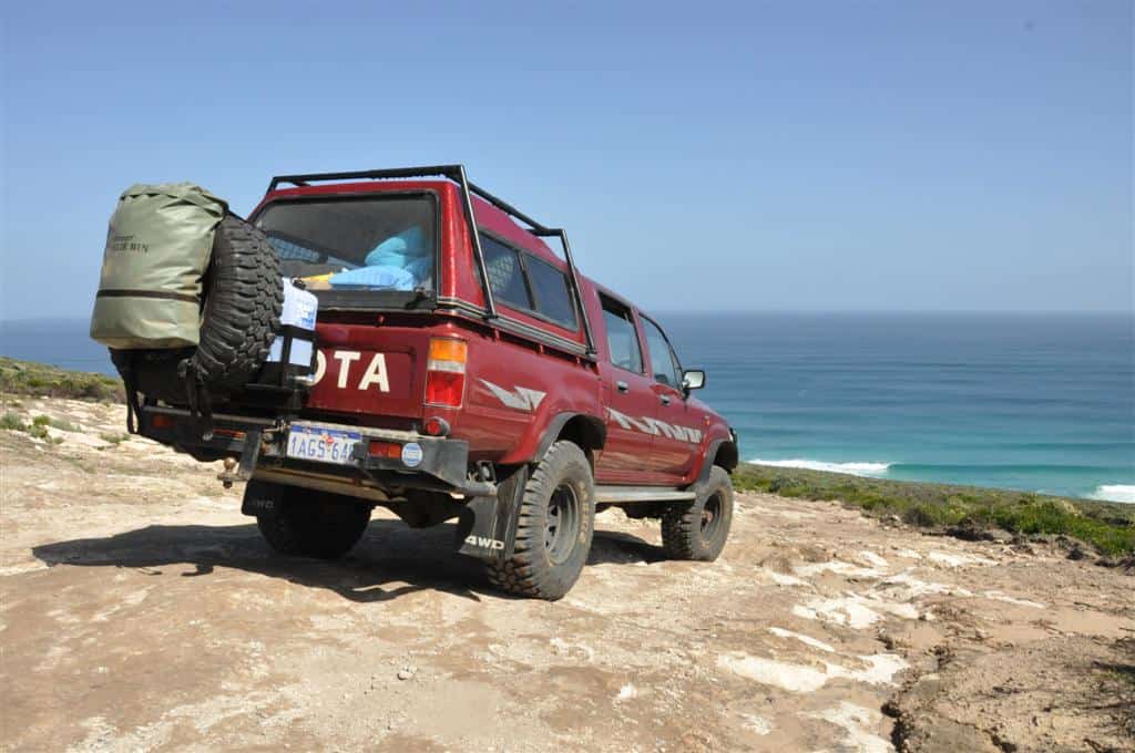 My Hilux on the 3 bears track Enjoying the west coast of Dunsborough