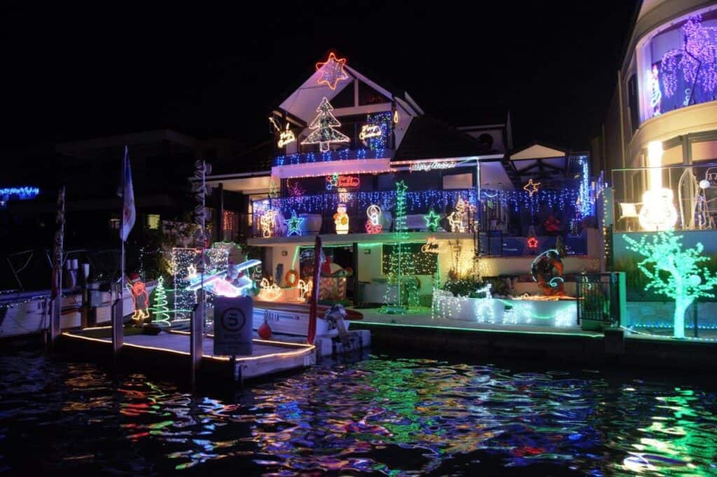 Mandurah Christmas Lights by boat on the canals