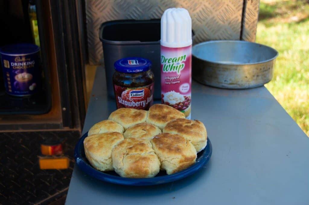 Camp Oven Scones; the ultimate afternoon snack