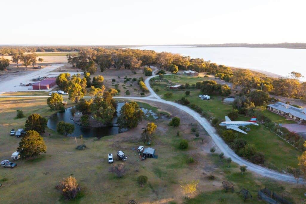 Lake Preston Lime; unique camping between Myalup and Preston