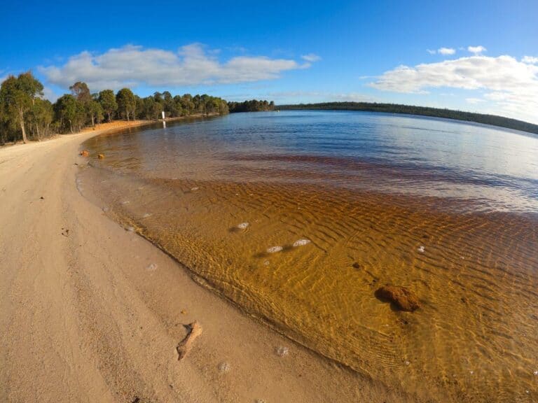 Lake Kepwari; spectacular lakeside camping