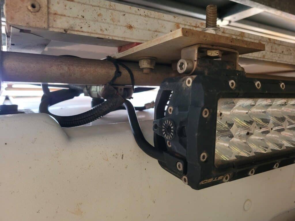 Where can you mount LED light bars and spotlights?