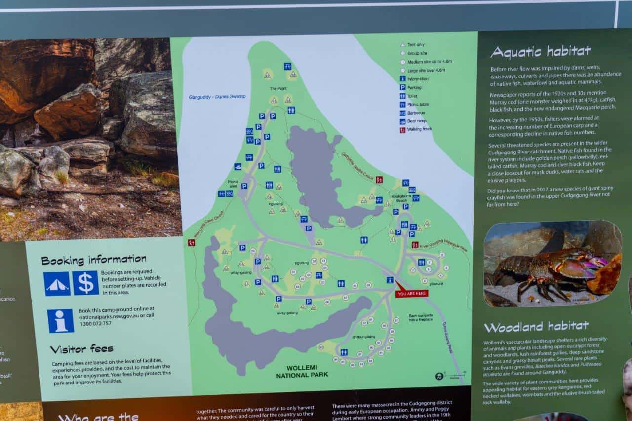 Dunns Swamp camping map