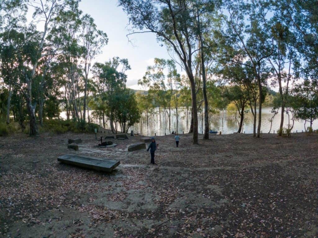 Lakeside Campground on Lake Eildon, with stunning views