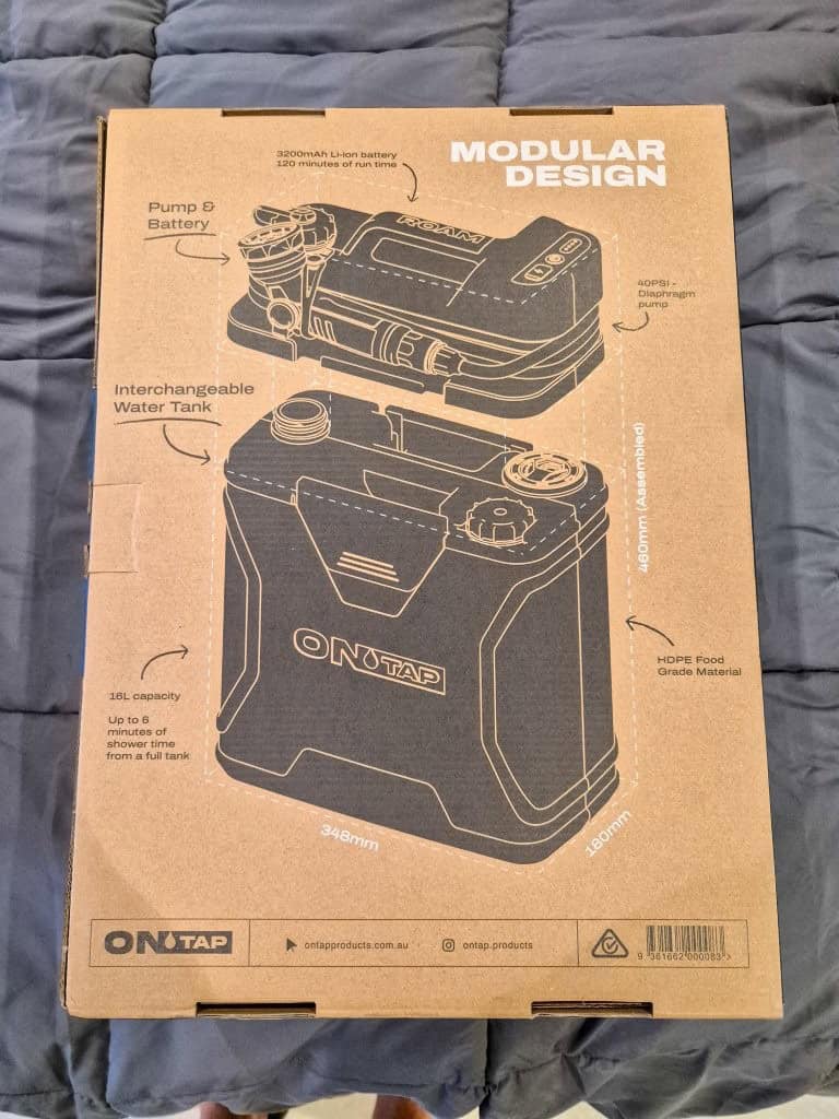 Back of the box of the Ontap Roam