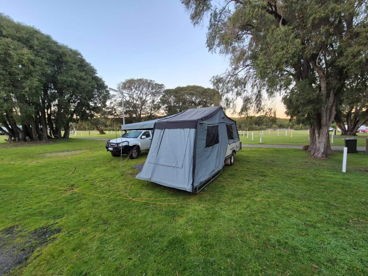 Camped at Denmark with our Dmax and camper